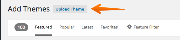 WordPress Upload New Theme